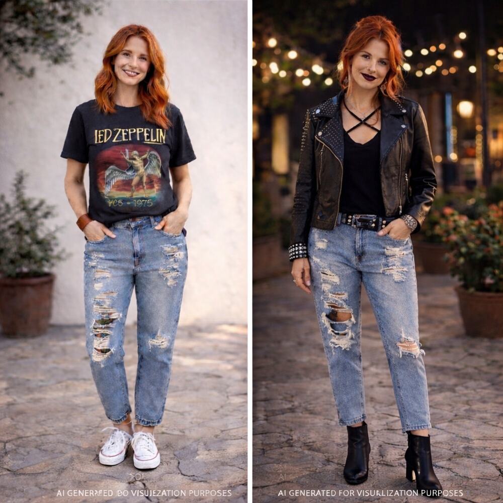 American Eagle Jeans Distressed. Straight leg. 6